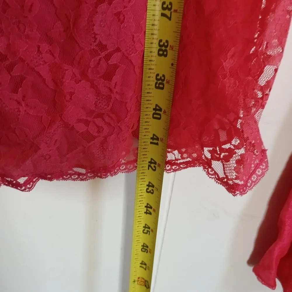 Vintage Gossard Artemis Orange Pink 2pc Ladies Nightgown Robe Set Sz Medium - Picture 13 of 14